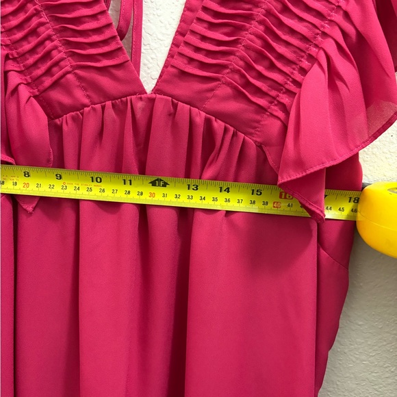 Entro Fuchsia Ruffled Blouse - Picture 5 of 6